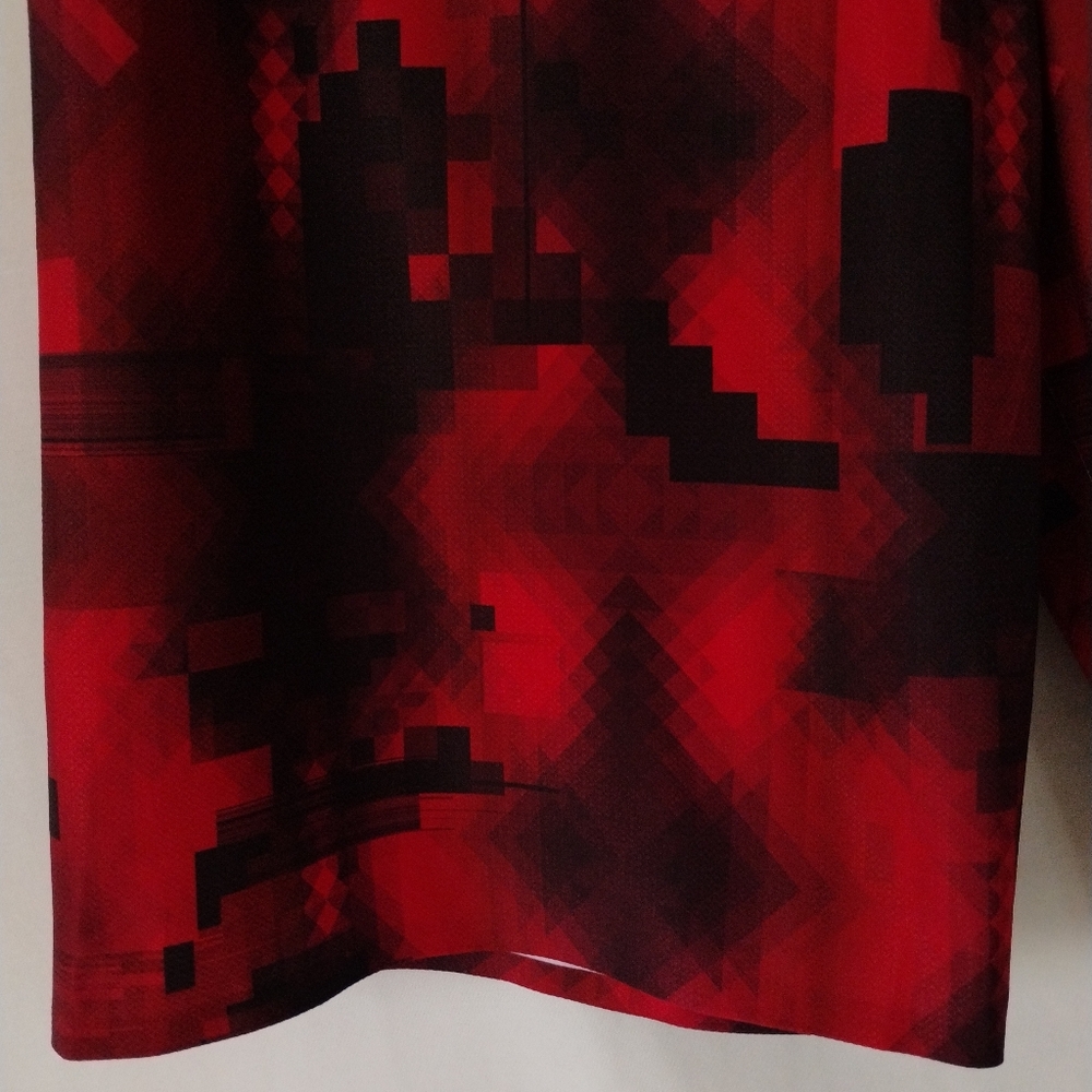 Men's Oakley Red & Black "Pixel Glitch" Surfing Board Shorts Swim Trunks Summer - Picture 3 of 15